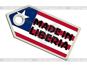 Label Made in Liberia - vector clipart