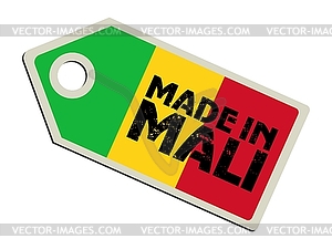 Label Made in Mali - vector image