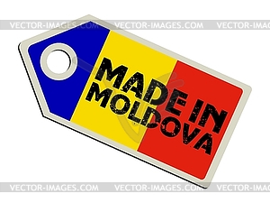 Label Made in Moldova - vector clipart