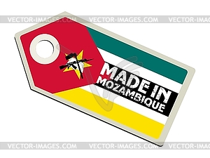 Label Made in Mozambique - vector image