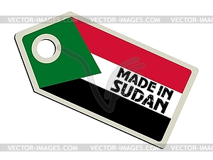 Label Made in Sudan - vector clip art