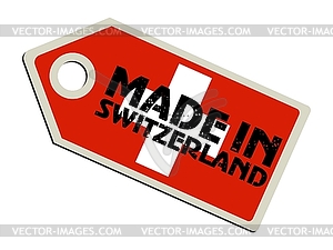 Label Made in Switzerland - color vector clipart