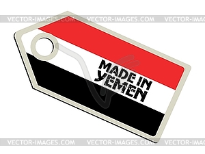 Label Made in Yemen - vector clipart / vector image