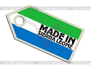 Label Made in Sierra Leone - vector image