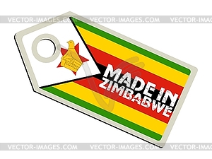 Label Made in Zimbabwe - vector clipart