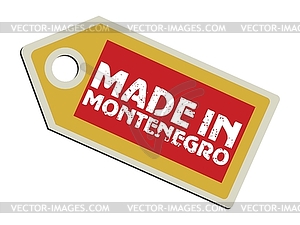 Label Made in Montenegro - vector image