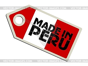 Label Made in Peru - vector clip art