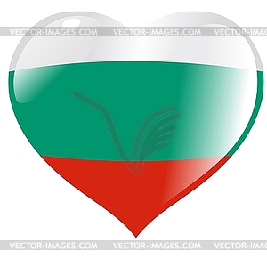 Heart with flag of Bulgaria - vector clipart