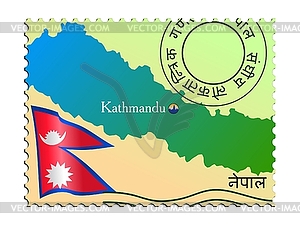 Kathmandu - capital of Nepal - vector image