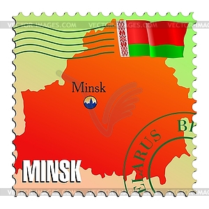 Minsk - capital of Belarus - vector clipart