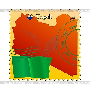 Tripoli - capital of Libya - royalty-free vector clipart