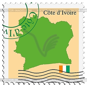 Mail to-from Cote d`Ivoire - vector EPS clipart