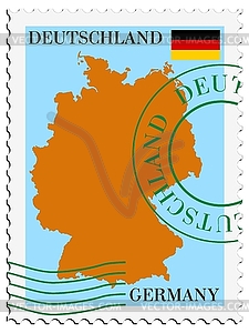 Mail to-from Germany - vector clipart