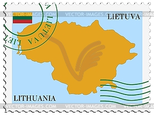 Mail to-from Lithuania - vector image