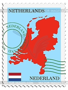 Mail to-from Netherlands - vector clip art