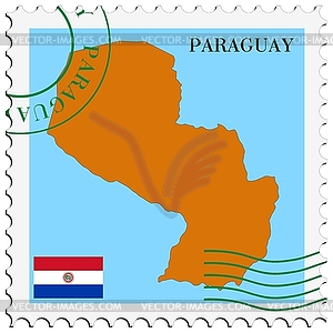 Mail to-from Paraguay - vector image