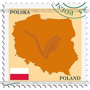 Mail to-from Poland - vector clip art