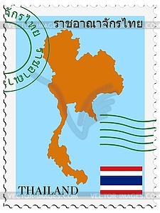 Mail to-from Thailand - vector clipart / vector image