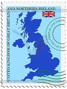 Mail to-from United Kingdom - vector clip art