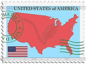 Mail to-from United States - vector image