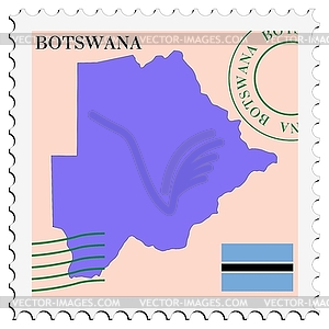 Mail to-from Botswana - vector clipart / vector image