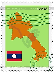 Mail to-from Laos - vector image