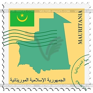 Mail to-from Mauritania - vector clip art