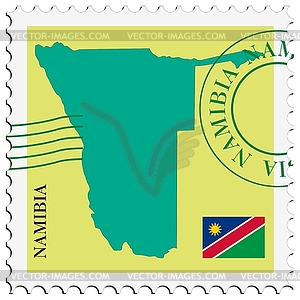 Mail to-from Namibia - vector image