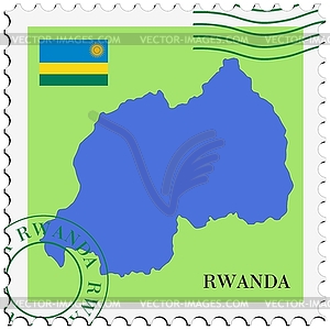 Mail to-from Rwanda - vector clipart