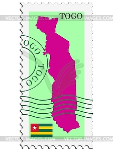 Mail to-from Togo - vector image