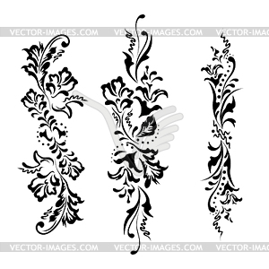 Flower ornaments - vector clipart