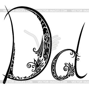 Letter D d - vector clipart