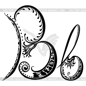 Letter B b - vector clip art