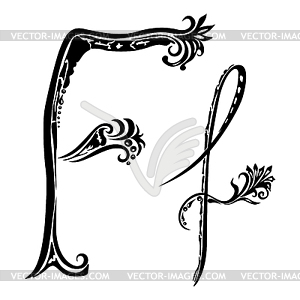 Letter F f - vector clip art