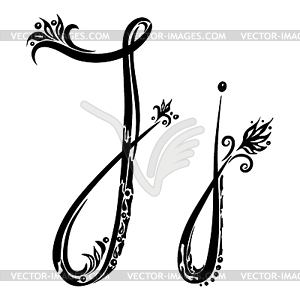 Letter J j - vector clipart