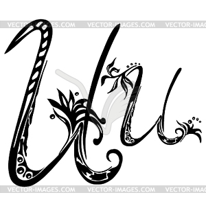 Letter U u - vector clip art