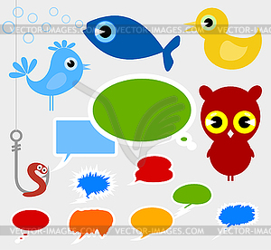 Cartoon film animals - vector clip art