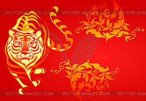 Chinese tiger - vector clipart