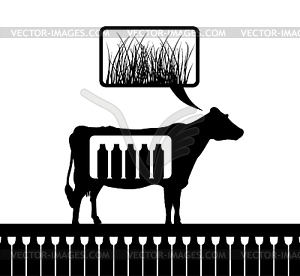 Cow - stock vector clipart