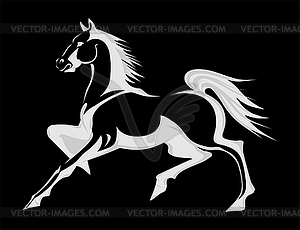 Конь - векторизованное изображение