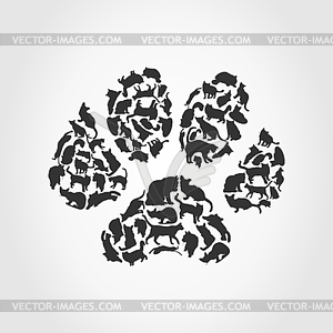 Trace of cat - vector image