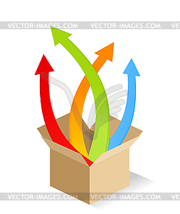 Arrow of box - vector image