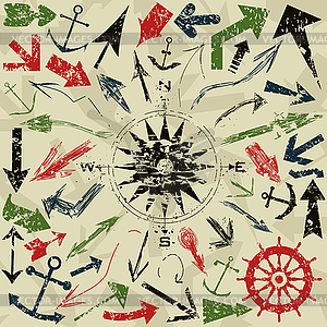 Arrow of retro - vector image