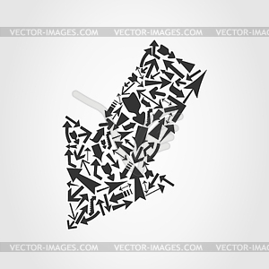 Modular arrow - vector image