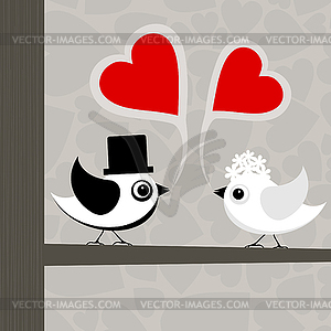 Bird of love - vector clipart