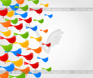 Flight of birds - vector image