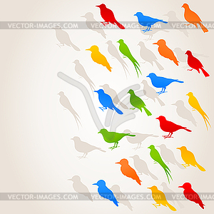 Flight of birds - vector clipart