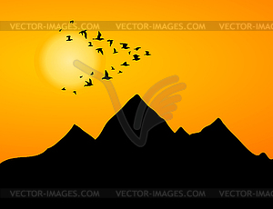 Jamb of cranes - vector clipart