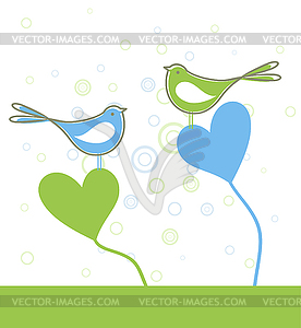 Love of birds - vector clip art