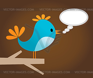 Voice of bird - vector image